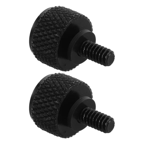 WEAVILUX Rear Seat Bolt Mount Screws Black Alloy Pair for Motorcycle Outdoor Use Replacement Parts