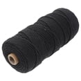 thumbnail image 1 of CIMAXIC 1PC 100M Long 3MM Wide Natural Cotton Thread Braided Cotton Rope Tapestry Knitting Thread Multi-purpose Manual Woven Rope for Hanging Carpet Craft Making (Black),3937"X0.12"X0.12", 1 of 5