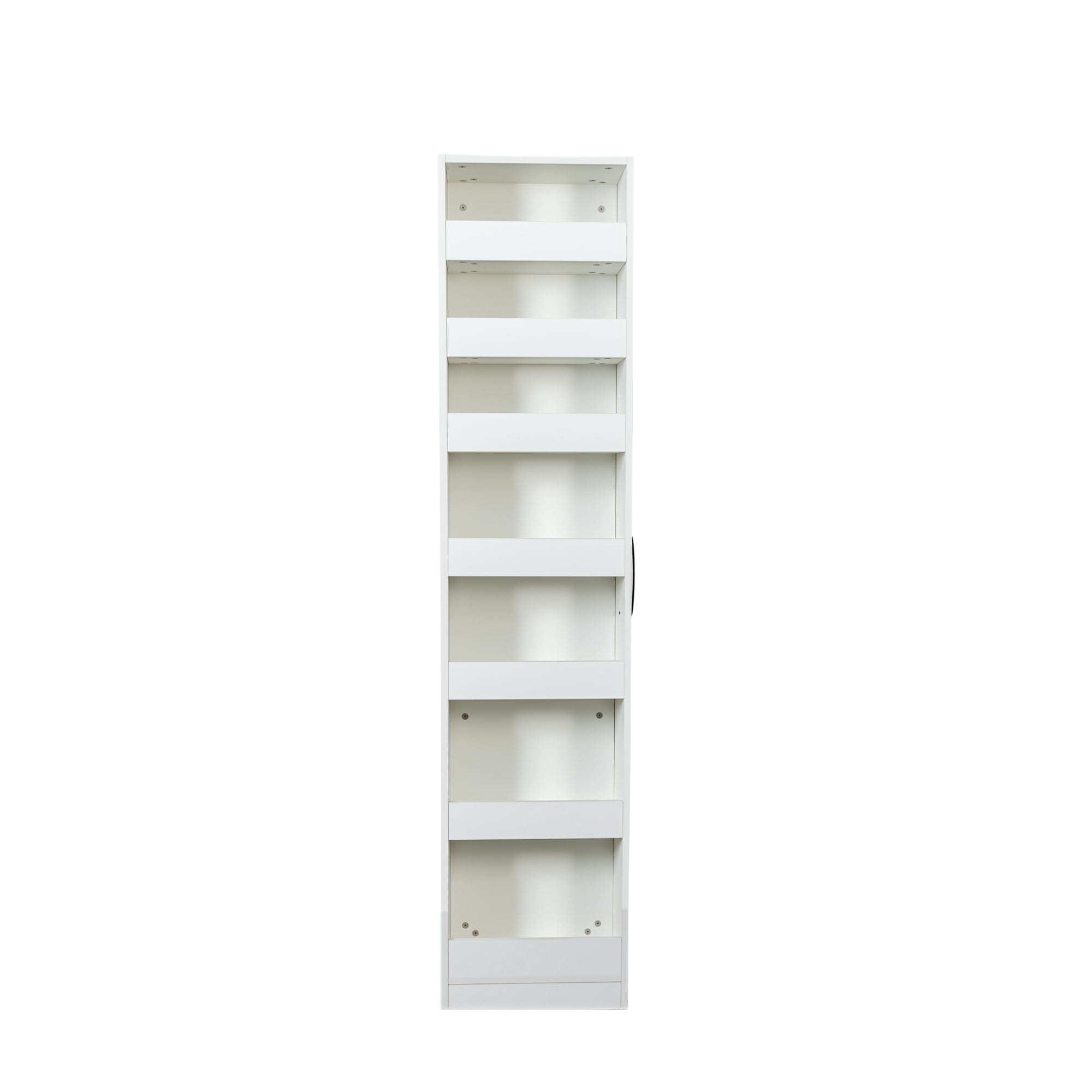 Mintazer 70.75" Tell Pull-Out Pantry Cabinet, 7-Tier Kitchen Storage Carts with Storage Shelf for Kitchen Living Room, White