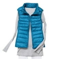thumbnail image 2 of Ofreoo Women's Light Down Jacket Women's Large Size Slim Short Winter Portable Waistcoat Lnternal Pocket Zip Jackets for Women Deal for Days Holiday Decor, 2 of 5