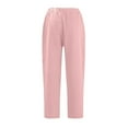 thumbnail image 4 of Baqcunre Pants for Women,Trousers Back Pants Elastic Waist Pink Linen Pants Casual Pants,Womens Fashion Wide Leg Pants Woman Women's Pants Womens Clothes Gray L, 4 of 6