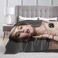 thumbnail image 4 of Jennifer Lawrence Flannel Blanket Soft Air Conditioner Blanket Anti-Pilling Lap Blanket for Sofa Bedroom Living Room80"x60", 4 of 6