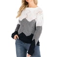 thumbnail image 2 of Vedolay Sweater Pullover Long Sleeve Knitted Sweater Jumper Grey,L, 2 of 5