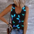 thumbnail image 2 of Sexy Casual Mujer Sin Mangas Impreso Cuello Redondo Tops Damas Blusa Chaleco Pompotops lopia991462, 2 of 7