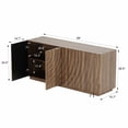 thumbnail image 2 of Aukfa Accent Sideboard Buffet Cabinet,Accent Storage Credenza with Ripple Door for Dining & Living Space,Walnut, 2 of 8
