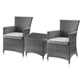 thumbnail image 1 of ACME Tashelle 3 Piece Wicker Patio Conversation Set in Gray, 1 of 2