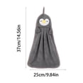 thumbnail image 3 of Iumwxz Absorbent Hand Towel Hanging Loop Quick Drying Washcloth for Kitchen Bathroom Reusable Soft Multi-Purpose Dishcloth Face Cloth Gym Lightweight Black, 3 of 6