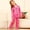 Hot Pink, variant on Girls Long Sleeve Pajama Set - 2-Piece Striped Button Down Top & Pants, Cozy Stretch Nylon Spandex, Pink and White, Sizes 8-9 9-10 10-11 11-12 Years,Size 9-10 T