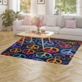 thumbnail image 4 of Peace Sign Music Love Psychedelic Soft Comfy Area Rugs Carpet Suitable for Living Room Kitchen Bedroom Laundry Room Home Decorations 23.6"x35", 4 of 7