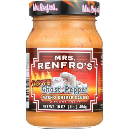 Mrs. Renfro's Ghost Pepper Scary Hot Nacho Cheese Sauce, 16 Oz (Pack Of