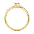 thumbnail image 4 of Birthstone Heart Ring with Shoulder Accents - Amethyst (February), 4 of 4
