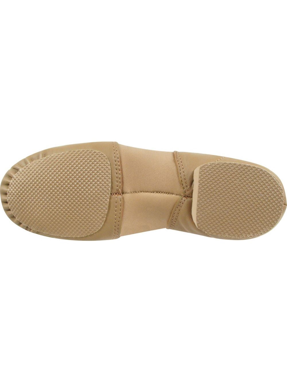 Beige Leather Split-Sole Design Neoprene Wrap Wide Jazz Shoes 13 Womens