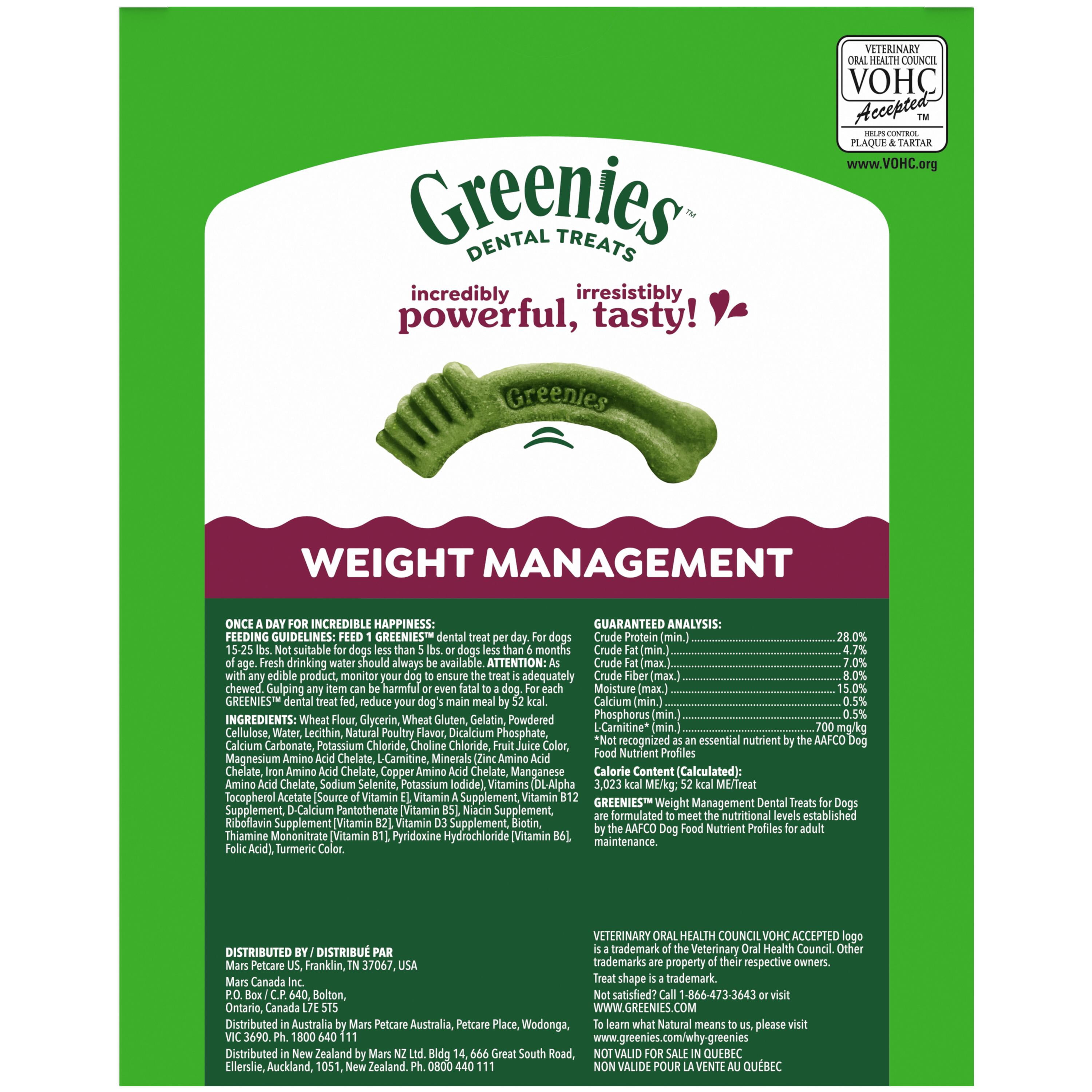 Greenies Adult Natural Dental Dog Treats Large Size, Blueberry Flavor, 12 oz. Pack, 8 Count