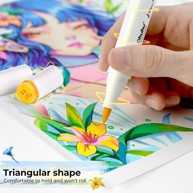 water based markers ohuhu watercolor brush markers