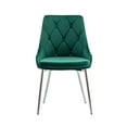 thumbnail image 4 of Porthos Home Tam Tufted Velvet Dining Chairs with Chrome Legs (Set of 2), 4 of 7