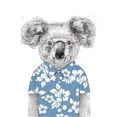 thumbnail image 3 of Solti, Balazs 14x18 Black Modern Framed Museum Art Print Titled - Summer Koala (Blue), 3 of 5