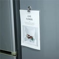 thumbnail image 2 of Bewildely Clip Mensaje 3cm Clip Metal Nevera Clip Pared Memo Creativo Refrigerador Imán plateado Nota Base Titular Type1 NO1, 2 of 6