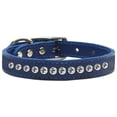thumbnail image 2 of One Row Clear Jeweled Leather Blue 14, 2 of 2