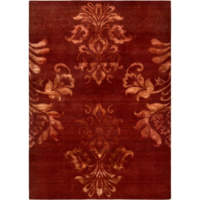 Ahgly Company Machine Washable Indoor Rectangle Industrial Modern Tomato Red Area Rugs, 8' x 10'
