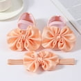 thumbnail image 4 of WUXIAN Child Baby Shoes With Hair Band Fashion Soft Soled Shoes Versatile Dress Flower Shoes Trendy Footwear, 4 of 4