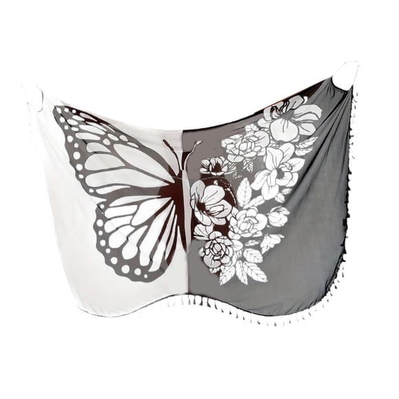 Vestido playero bohemio con diseño de mariposas para mujer, ideal para fiestas S