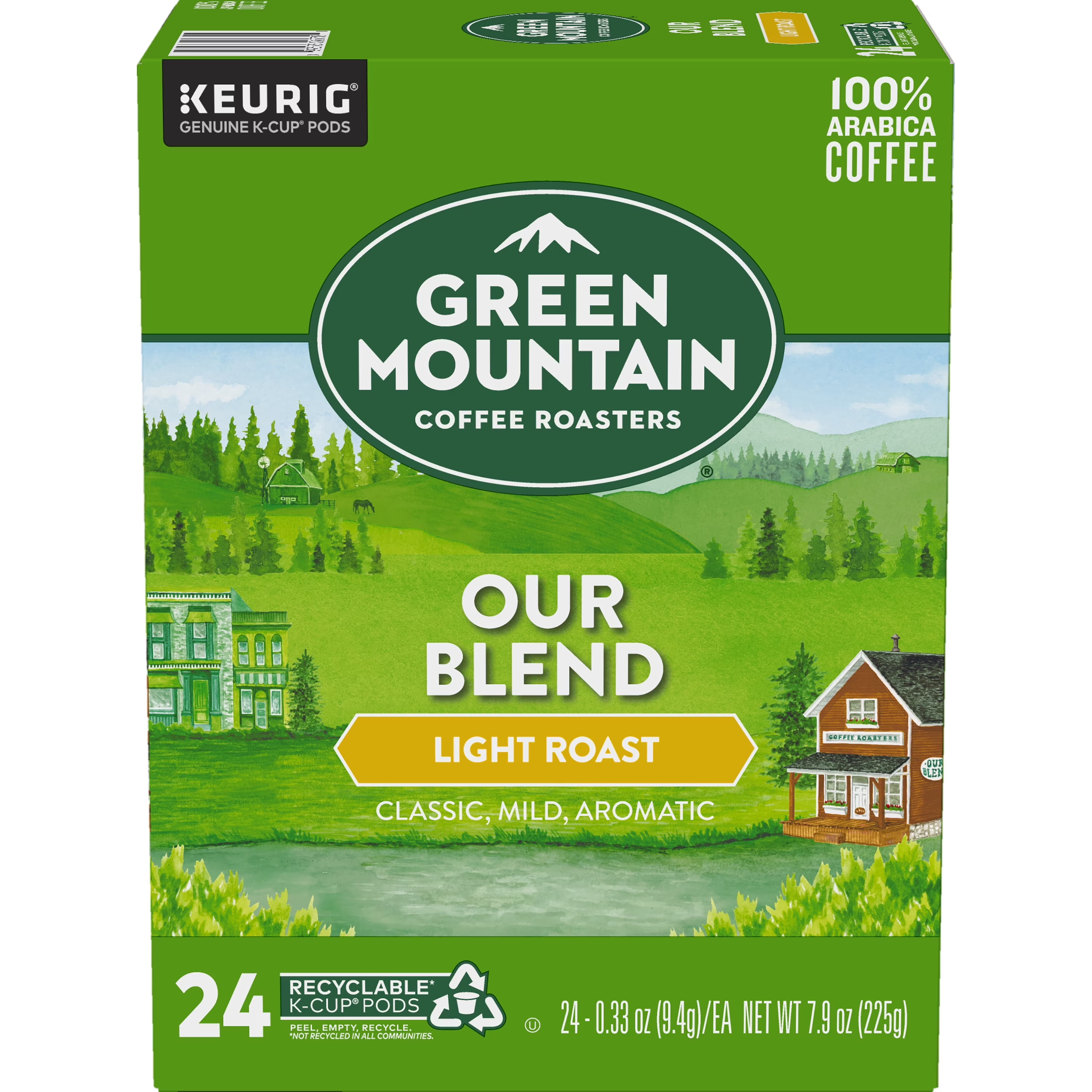Green Mountain Coffee Our Blend K-Cup Pods, Light Roast, 24 Count for Keurig Brewers