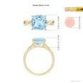 thumbnail image 4 of ANGARA Natural Claw-Set Cushion 2.7 ct Aquamarine Solitaire Engagement Ring in 14K Yellow Gold for Women (Size-9mm) | March Birthstone, Anniversary, Jewelry Gift for Women | Natural Aquamarine Ring, 4 of 8