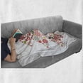 thumbnail image 6 of Christmas Tree Soft Flannel Fleece Throw Blanket, High Detailed Motifs Snowflakes Woods, Cozy Plush for Indoor and Outdoor Use, 60" x 80", Vermillion Yellow Green, by Ambesonne, 6 of 6