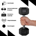thumbnail image 4 of Par de Mancuernas Hexagonales Centurfit 20lb Set Pesas Fitness Gym Pro 9kg, 4 of 9