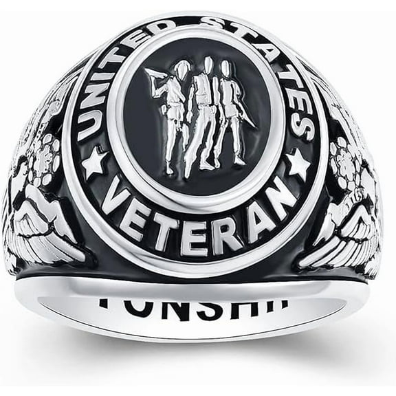 Custom Class Rings Fully Personalized Class Rings for Women High School 925 Sterling Silver Rings Women's Class Rings Size 5-15 Graduation Rings for Women Cubic Zirconia Birthstone Rings