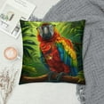 thumbnail image 2 of Orinice Colorful Parrot Graphic Decorative Pillow Cover for Home Couch Living Room Bed Sofa 24x24in, 2 of 5