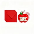 thumbnail image 2 of 8 Pack Apple Shaped Thank You Greeting Cards with Envelopes Teacher’s Day Graduation Back to School Gratitude Gift Card Set, 2 of 7