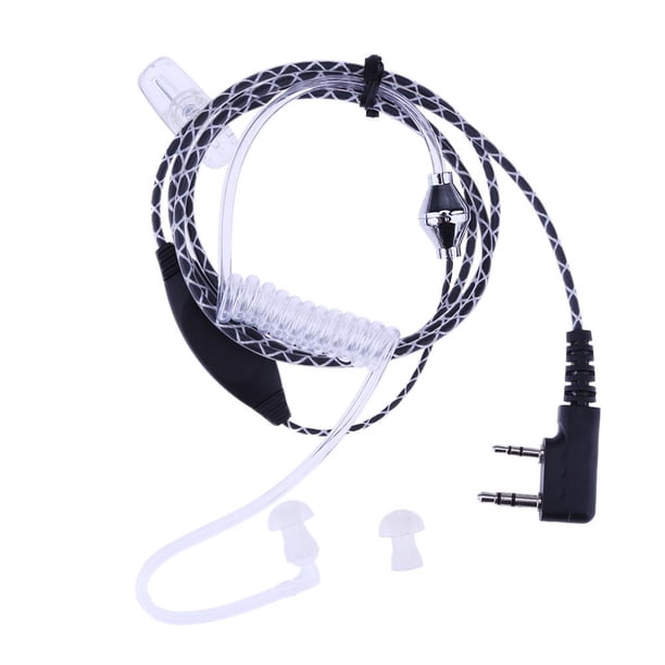 Auricular de tubo acústico de aire de 2 pines para Kenwood Walkie Talkie Radio WDOplteas Para estrenar