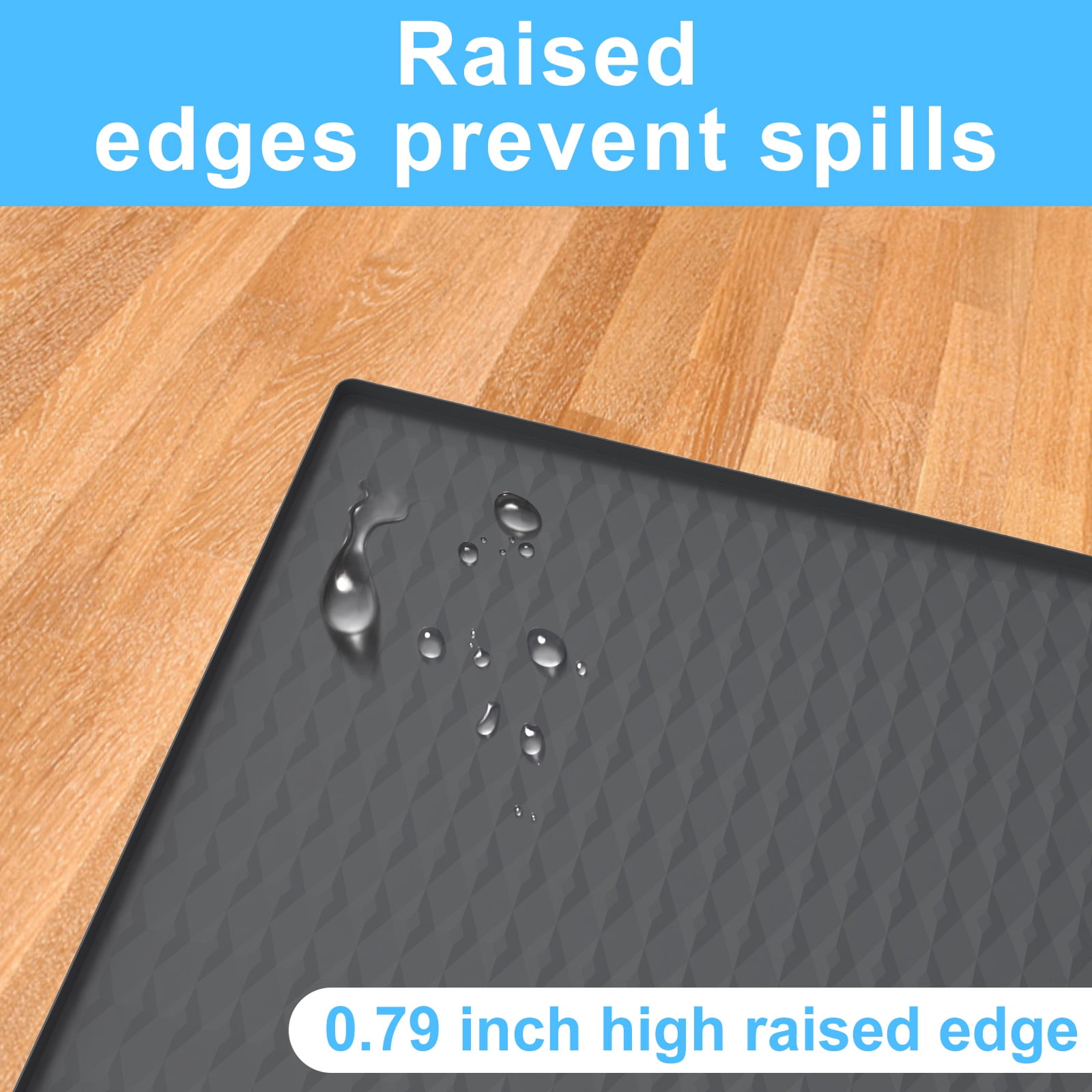 Mini Fridge Silicone Mat Waterproof Drip Tray Floor Protector For Appliances (asshown )