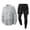 White, variant on Men's 2 Piece Athletic Outfit Set, Camo Quick Dry Long Sleeve T-Shirt and 2 in 1 Running Pants, Workout Gym Training Sportswear Tracksuit