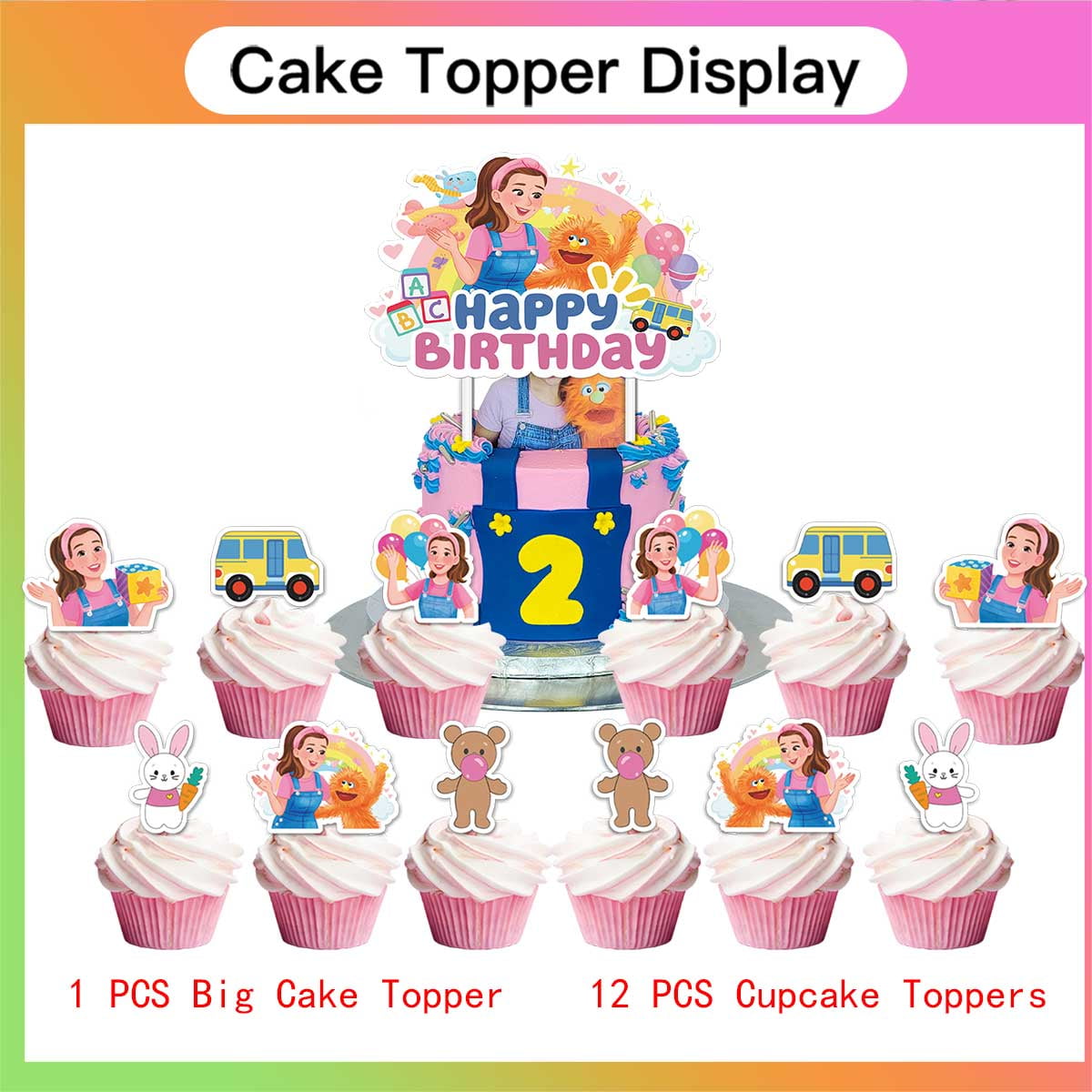 Ms Rachel Party Supplies Latex Balloons Decor Banner Backdrop Kit Birthday Decorations