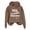 Brown Hoodie, variant on YUGYXL Fleece Lined Hoodie for Women Winter Warm Long Sleeve Pullover Sweatshirt Cozy Top Khaki Hoodie M