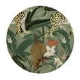thumbnail image 2 of JEUXUS  Abstract Jungle Leopards Round Tablecloth Polyester Boho Leaves Kitchen Table Cover Waterproof Tablecloths for Dining Parties Outdoor Picnic, 2 of 7