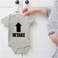 thumbnail image 2 of Intake Arrow Hungry Hangry Funny Romper Boys or Girls Infant Baby Brisco Brands NB, 2 of 6