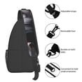 thumbnail image 4 of Lsque Black Cobra Snake Pattern Cross Chest Bag Diagonally – Premium Durable Front Chest Sling with Adjustable Padded Strap, High-Capacity Storage, 4 of 8