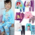 thumbnail image 2 of Pijamas de algodón para niñas, ropa de dormir de princesa Anna y Elsa, conjunto de ropa de dibujos animados para bebés, Rapunzel, envío gratis, 2 of 4