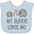 thumbnail image 3 of Inktastic My Auntie Loves Me Boys or Girls Baby Bib, 3 of 4
