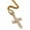 Gold, variant on 18K Gold Over Finish Simulated Diamond Iced Out Holy Jesus Christ Crucifix Cross Custom Charm Pendant Necklace, Christmas Gift, Free chain