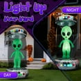 thumbnail image 5 of 8.2FT Tall Halloween Inflatable Outdoor Decoration, Blow Up UFO with Alien Halloween Decor with Animated RGB LEDs, Prelit Blow Up Yard Decor for Halloween Holiday Party Outdoor Garden Yard Lawn Decor, 5 of 11
