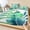 Emerald, Seafoam, Teal, White, variant on Twin Sze Fitted Sheet Set - Summer Palm Leaves 2 Piece Bedding Sets 16" Deep Pocket Fitted Sheet with 1 Pillowcase, Tropical Botanical Teal Blue Vintage Brushed Microfiber Hotel Luxury Bed Sheets