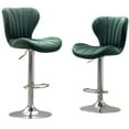 thumbnail image 5 of Green Polyester Barstools with Swivel and Adjustment / Ideal for Outdoor Patios, 5 of 7