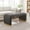 Gray, variant on Koda Performance Velvet Waterfall Ottoman in Brass Rust