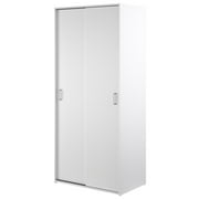 Tvilum Space Armoire Wardrobe with 2 Sliding Doors for Adults in White