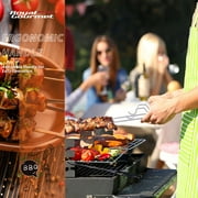 Royal Gourmet TS1601 Skewers for Grilling- 13 Long Flat BBQ Skewers with Push Bar- Shish Kabobs- Stainless Steel Skewer Sticks, 12 PCS
