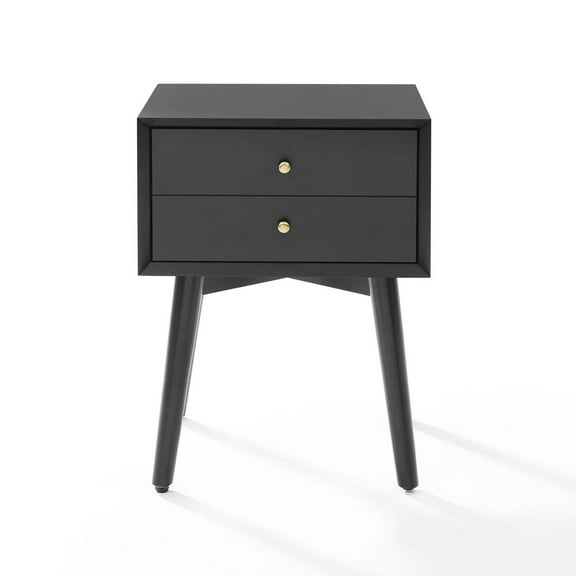 Crosley Furniture Landon Modern MDF Wood Night Stand in Matte Black